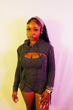 Load image into Gallery viewer, All Grey Ribbed Romper
